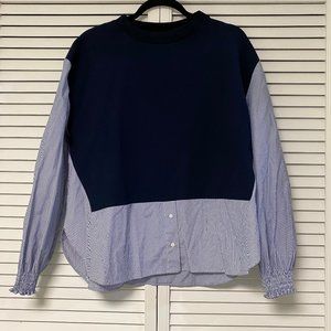 Zara Sweater Vest Top - Navy Blue - NWOT